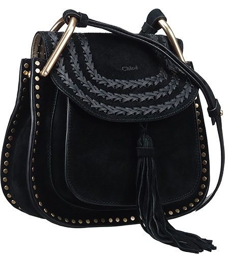 Chloe Hudson Small Black Suede Leather Bag 18927055