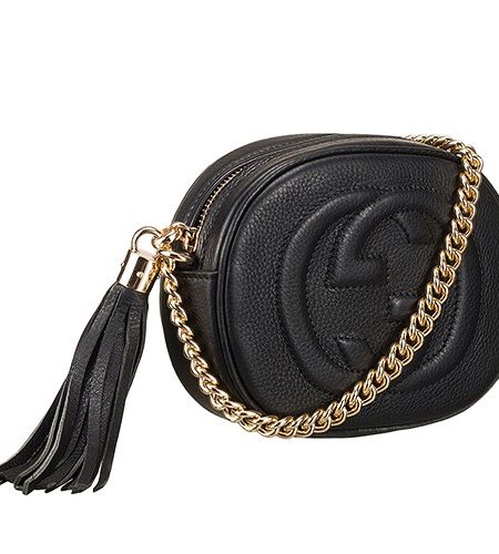 Gucci Soho Leather Mini Chain Bag Black 607941
