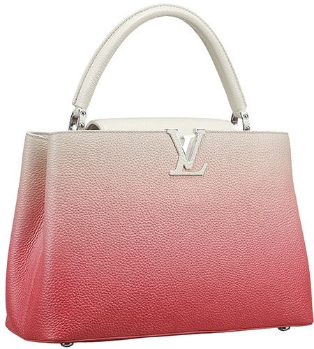 Louis Vuitton Capucines MM Gradient Pink Leather Bag 18927407