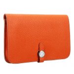 Hermes Dogon Wallet Orange  18926638