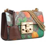 Gucci Tian Padlock Small Shoulder Bag With Brown Leather Trim 18927107