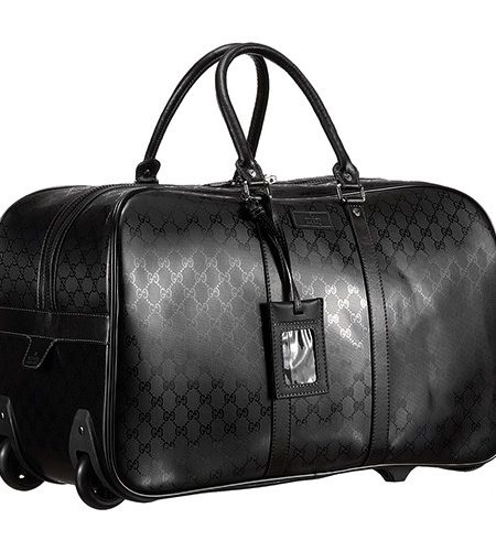 Gucci GG Supreme Black Wheeled Suitcase 18926975