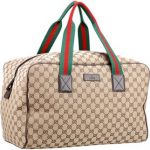Gucci Medium Carry On Duffle Bag in Beige Monogram Canvas