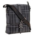 Burberry Grey Check Crossbody Flap Bag