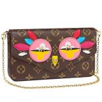 Louis Vuitton Monogram Canvas Pochette Felicie Owl White 18927442