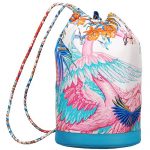 Hermes Soie-Cool Backpack Deep Blue Leather Trim 18927517