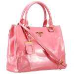Prada Classic Patent Leather Satchel Pink