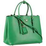 Prada Saffiano Double Tote Green