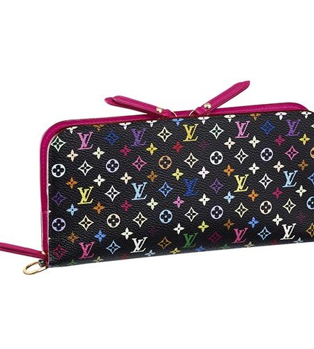 Louis Vuitton Insolite Pouchette Black Murakami With Pink