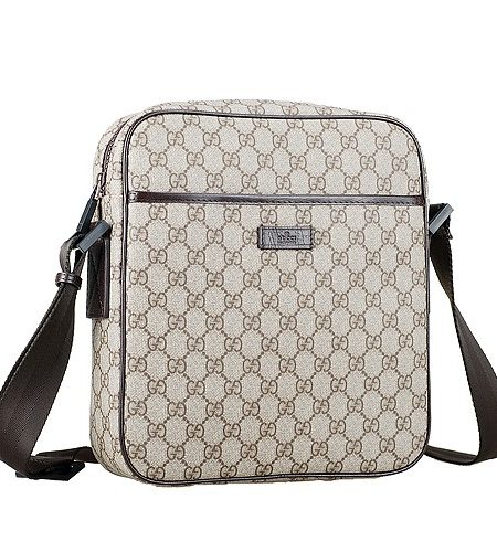 Gucci Canvas Overall Small Messenger Bag Beige