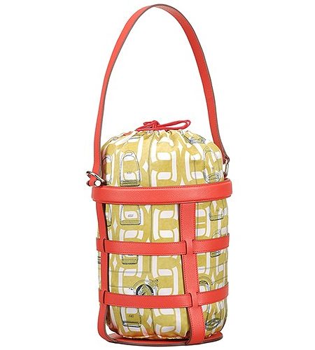 Hermes Musardine Silk And Leather Bag Yellow 18927522
