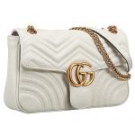 Gucci GG Marmont Matelasse Shoulder Beige Leather  Bag 18927202