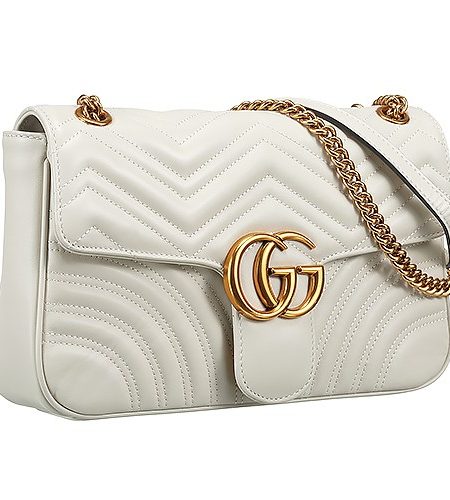 Gucci GG Marmont Matelasse Shoulder Beige Leather  Bag 18927202