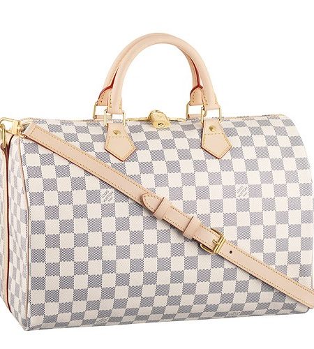 Louis Vuitton Damier Azur Speedy 35 with Shoulder Strap