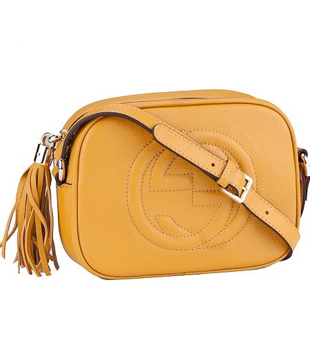 Gucci Soho Disco Shoulder Strap Bag Yellow