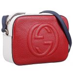 Gucci Soho Hibiscus Red Blue And White Leather Shoulder Bag 18927187
