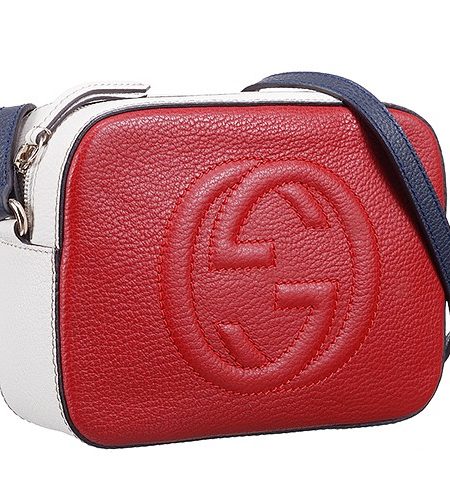 Gucci Soho Hibiscus Red Blue And White Leather Shoulder Bag 18927187