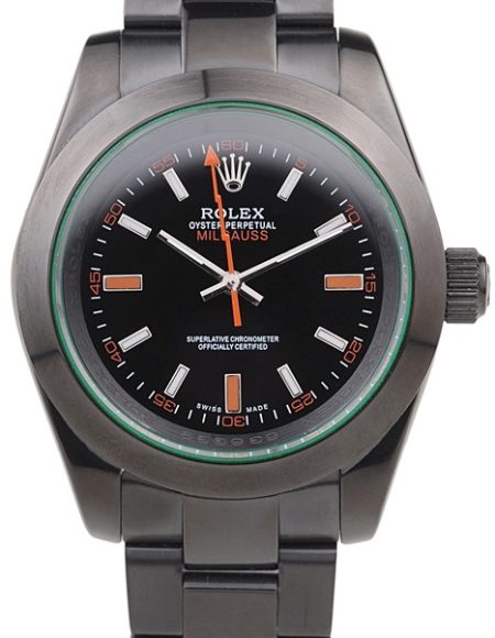 Rolex Milgauss Pro-Hunter Tinted Green Saphire Black Dial