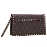 Valentino Viva Valentino Fabric Clutch Military Green