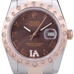 Rolex Datejust Diamond Bezel Brown Dial 7465