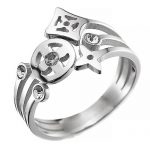 Louis Vuitton Monogram Flowers Silver Ring 700687