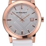 Burberry The City Classic Silver Dial White Bracelet  622563