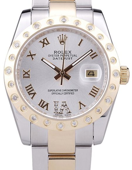 Rolex Datejust Diamond Bezel White Dial 7464