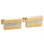Cartier Engraved Business Gold Cufflinks 700756