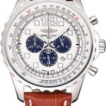 Breitling Navitimer Brown Leather Strap White Dial