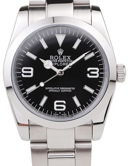 Rolex Explorer Polished Stainless Steel Black Dial 98087