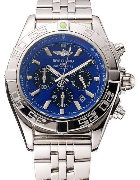Breitling Chronomat 44 Blue Dial with Black Subdials Stainless Steel Bracelet  622508