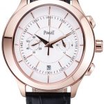 Piaget Gouverneur Chronograph Rose Gold White Dial 621980