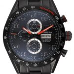 Tag Heuer Carrera Ion Plated Stainless Steel Bracelet Black Dial 801445