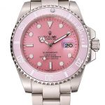 Rolex Submariner Pink Dial Pink Bezel Stainless Steel Bracelet 1453865
