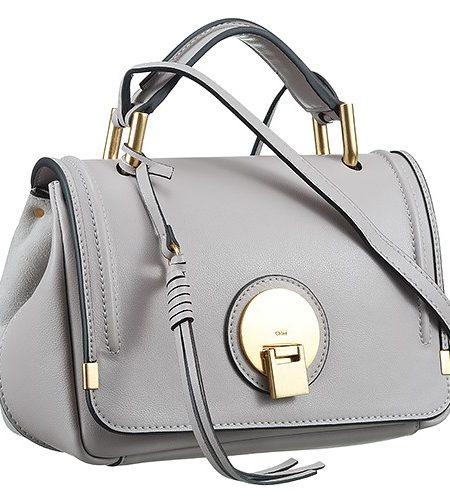 Chloe Indy Grey Leather Double Carry Bag 18927079