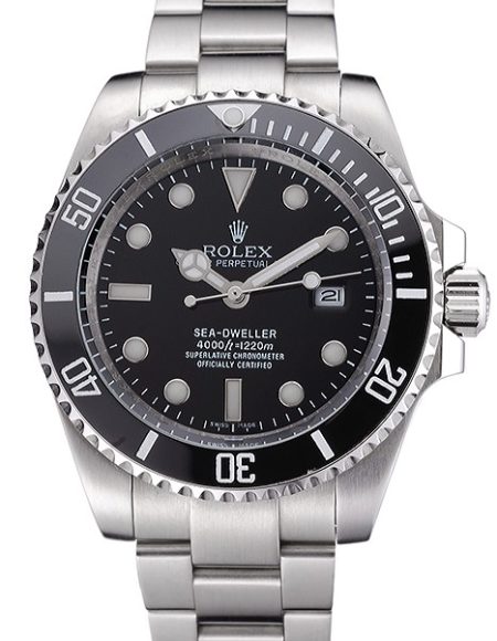 Rolex Sea Dweller Black Dial Stainless Steel Case And Bracelet  622837
