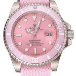 Rolex Submariner Pink Dial Pink Bezel Pink Fabric Bracelet 1453866