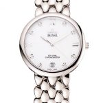 Omega De Ville Prestige White Dial With Diamonds Stainless Steel Case And Bracelet