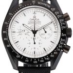 Omega Speedmaster Professional Apollo 13 Silver Snoopy Award White Dial Black Case Black Nylon Strap