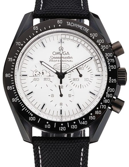 Omega Speedmaster Professional Apollo 13 Silver Snoopy Award White Dial Black Case Black Nylon Strap