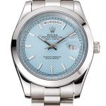 Rolex Day Date 40 Ice Blue Dial Stainless Steel Case And Bracelet
