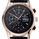 Patek Philippe Grand Complications Black Dial Gold Case Black Leather Bracelet  1454238