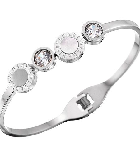 Bvlgari B.Zero1 White Ceramic Silver Bracelet 700514