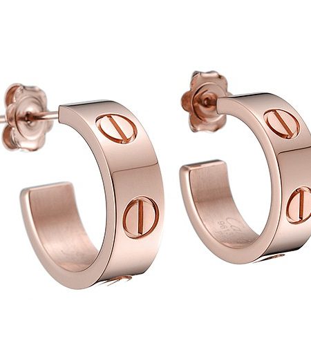 Cartier Love Rose Gold Earrings  700704