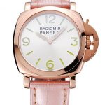 Panerai Radiomir White Dial Rose Gold Case Pink Leather Strap 1453802