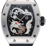 Richard Mille RM 057 Tourbillon Dragon Jackie Chan Silver Case Black Rubber Bracelet 1454201