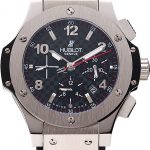 Swiss Hublot Big Bang Carbon Effect Dial Silver Case Black Rubber Bracelet 1453899