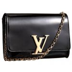 Louis Vuitton Chain Louise Patent Leather Black