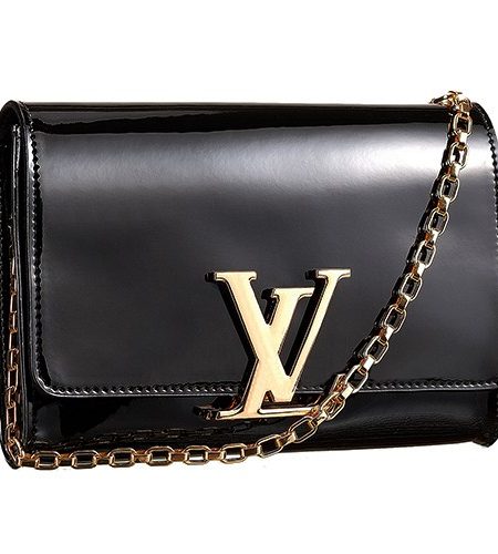 Louis Vuitton Chain Louise Patent Leather Black