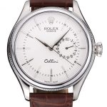 Rolex Cellini White Dial Stainless Steel Case Brown Leather Bracelet  622723